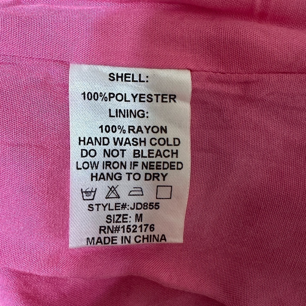 RESET by Jane Pink Smocked Ruffle Dress Size Medium - Picture 12 of 12